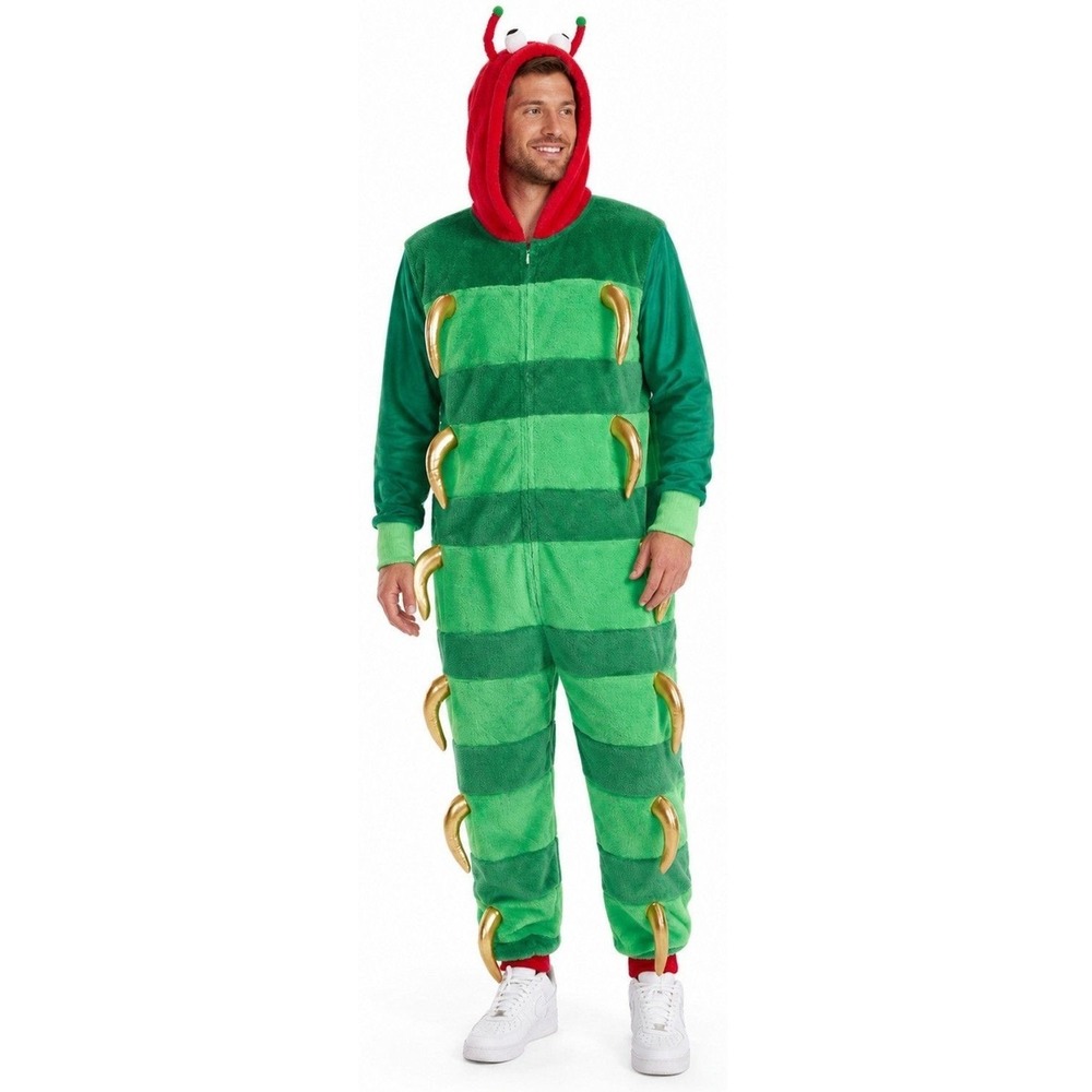 Tipsy Elves Caterpillar Costume Fleece Adult Medium Halloween